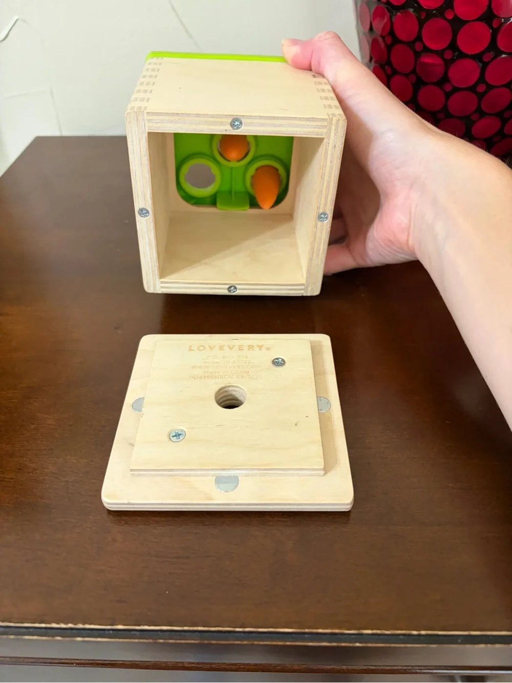 Lovevery Wooden Coin Bank Set - 3 Interchangeable Lids